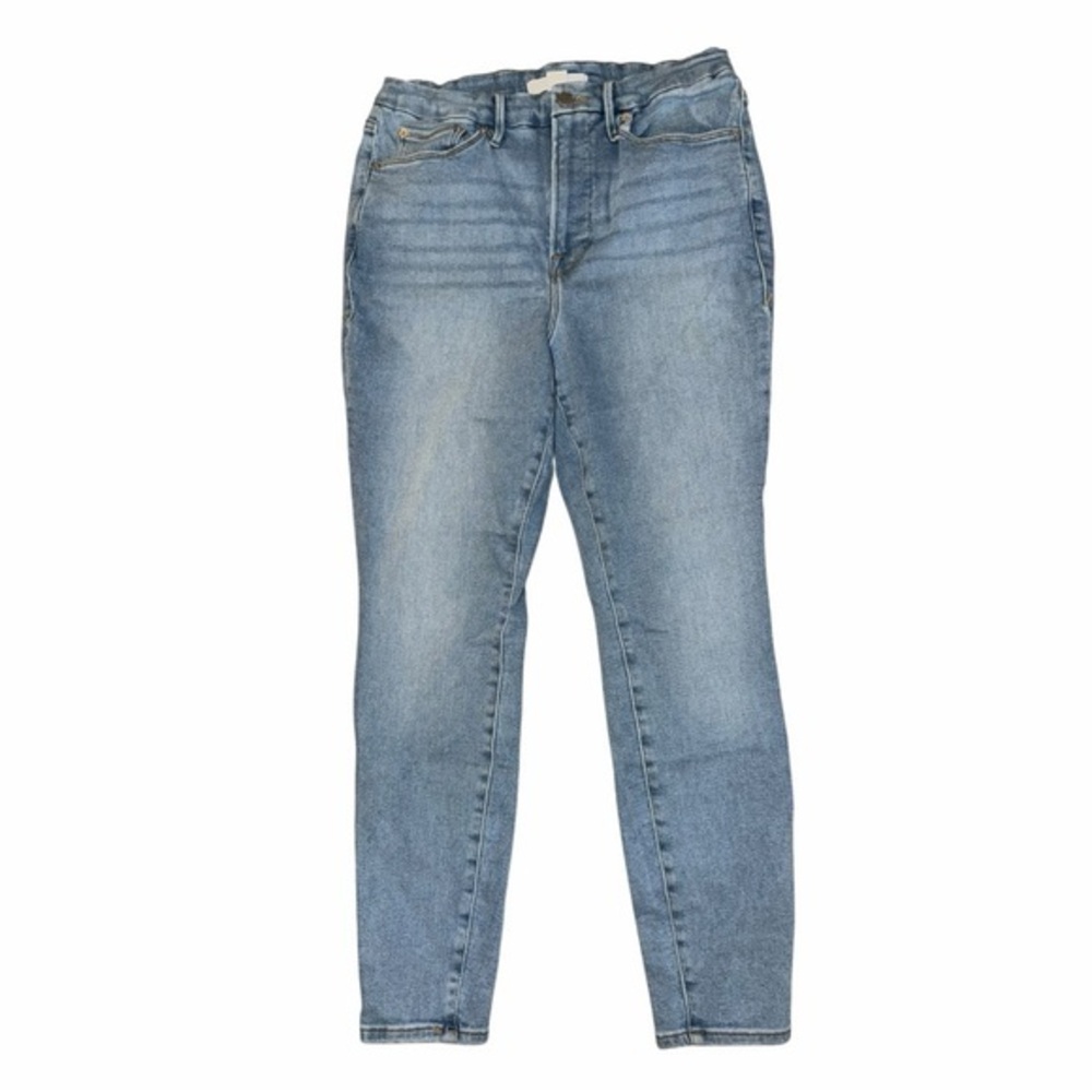 Good American X Zara Women's Mid Wash Skinny Jeans